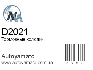 Тормозные колодки D2021 (NIPPON MOTORS)